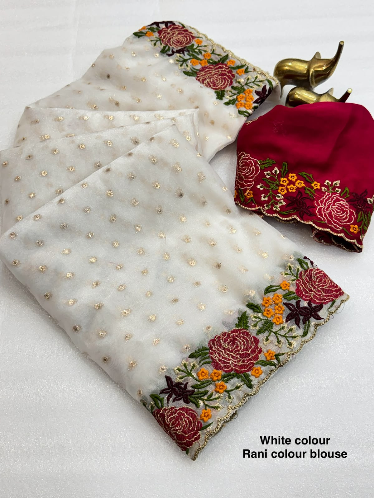 Tissue butti silk saree