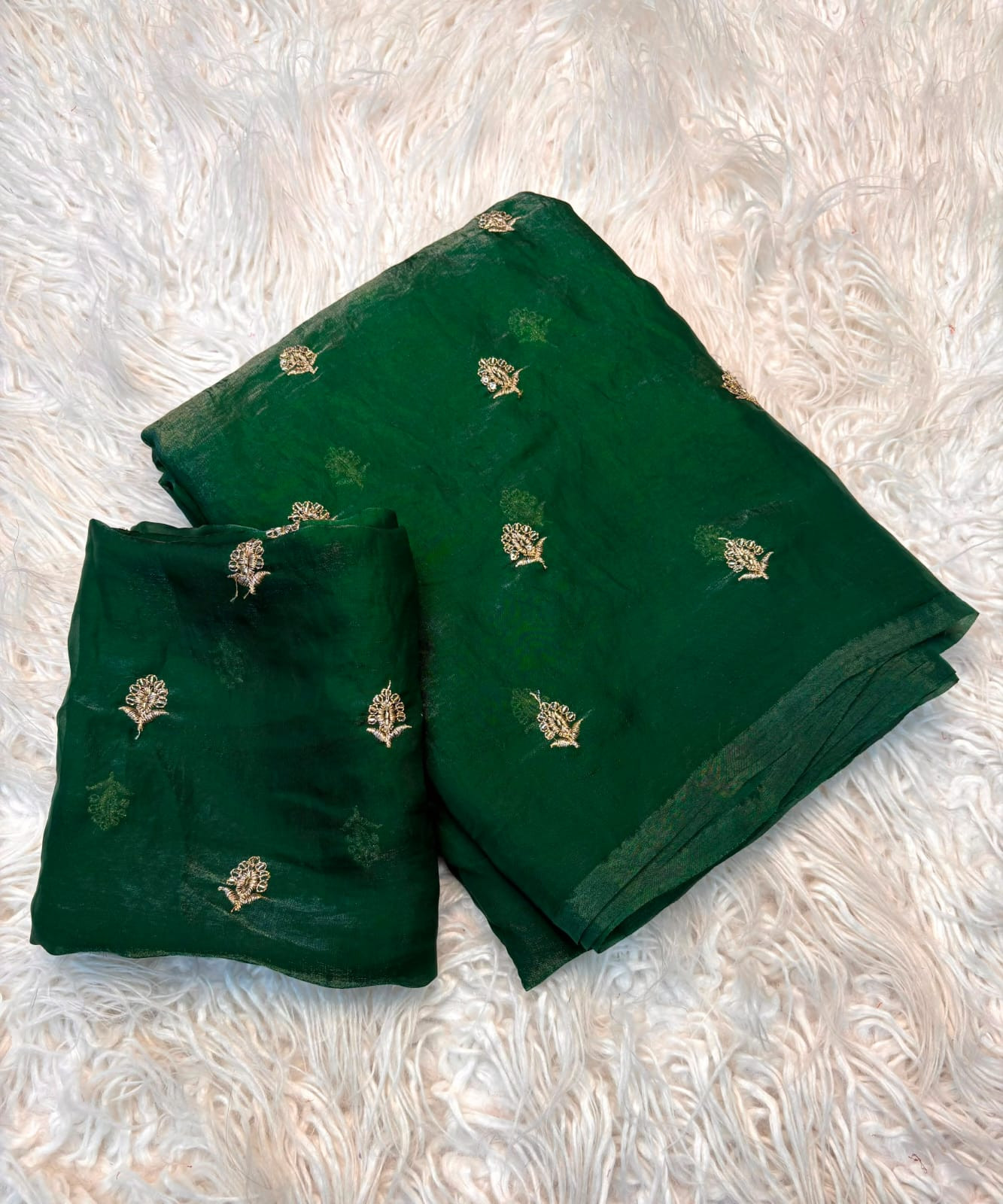 Leaf print saree