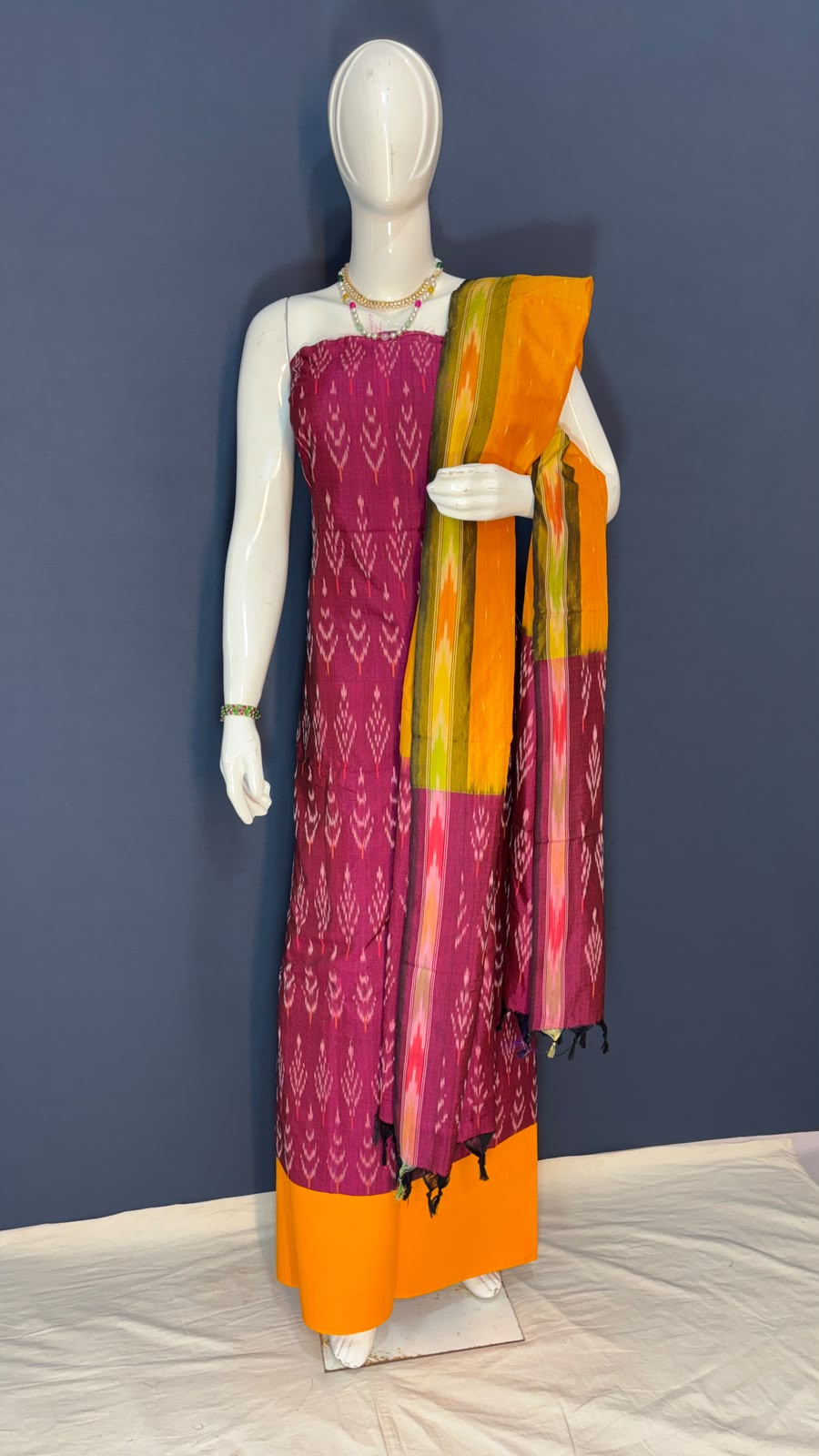 Mercerised cotton sico silk dress material