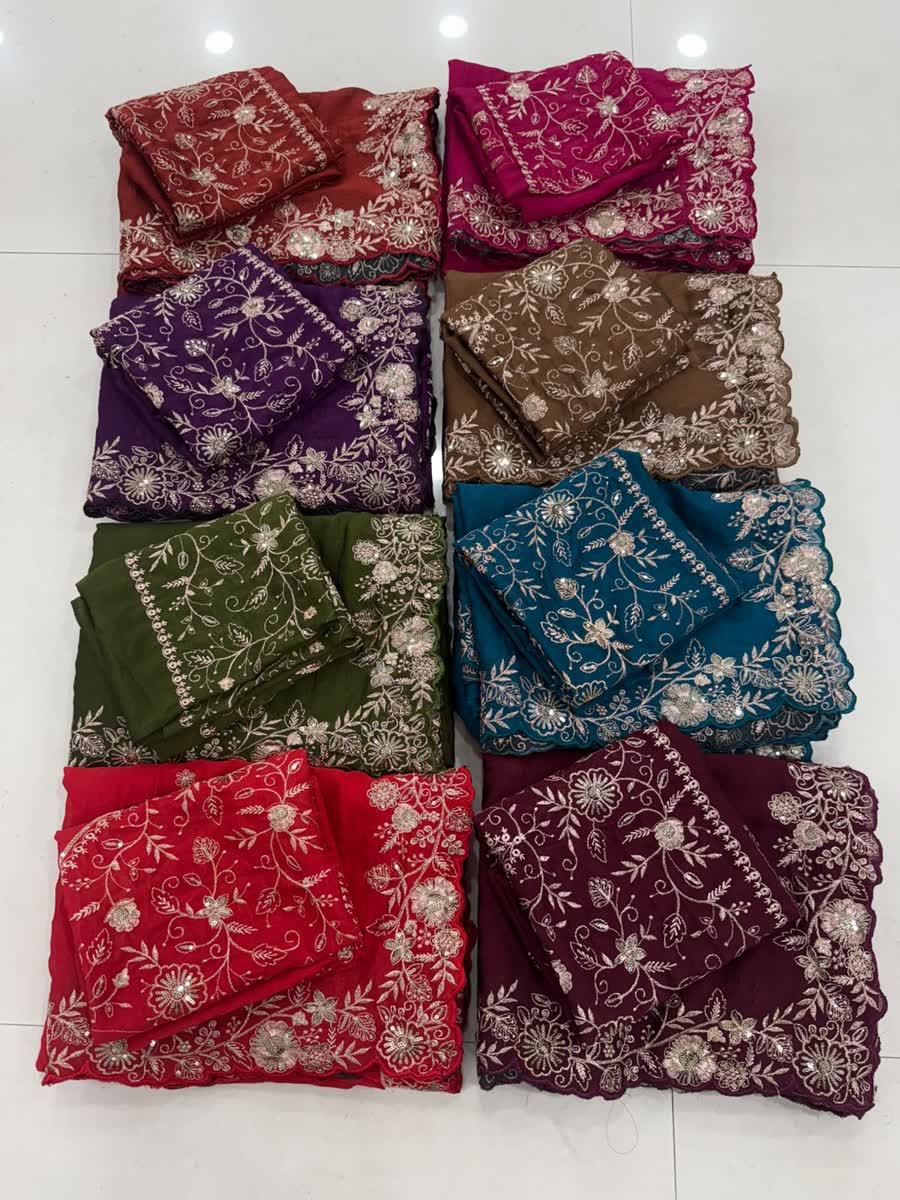 Rangoli Crush Sequence Work Saree With Sequence worked