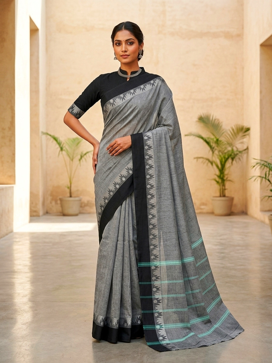 Kerala cotton saree with blouse