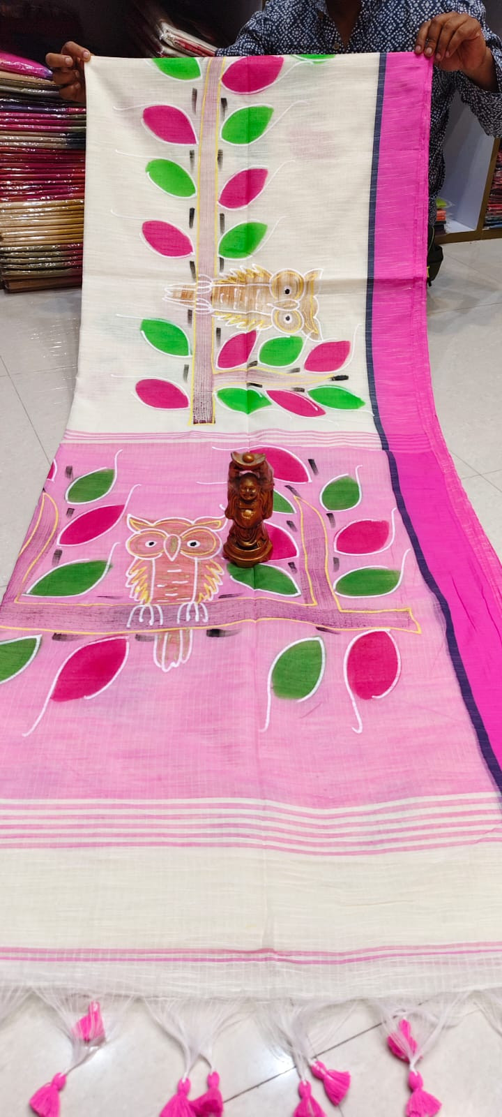 Hand print saree