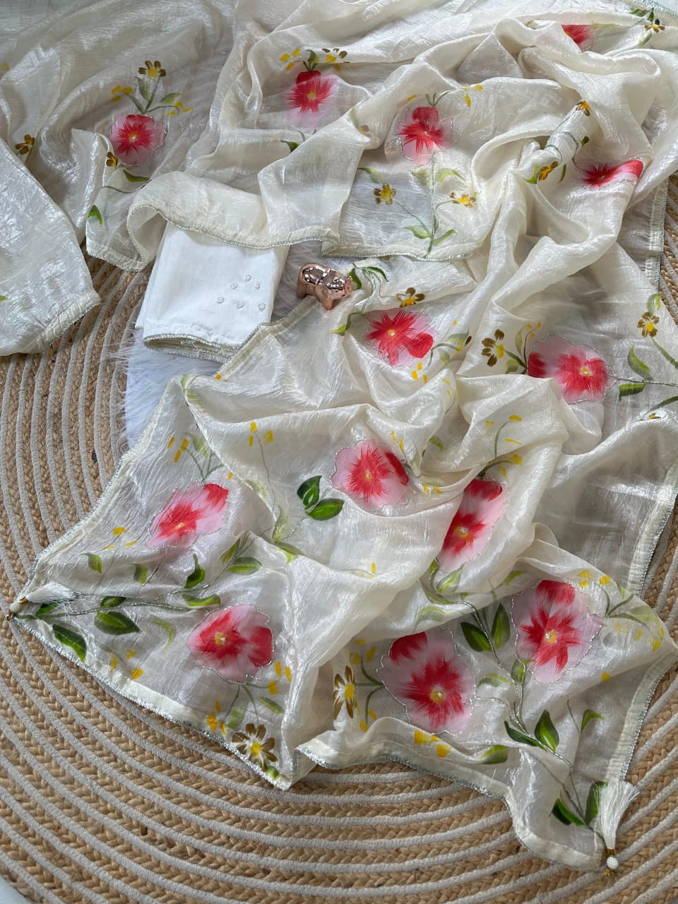 PURE CANDY CRUSH WITH BANGLORI SILK BLOUSE