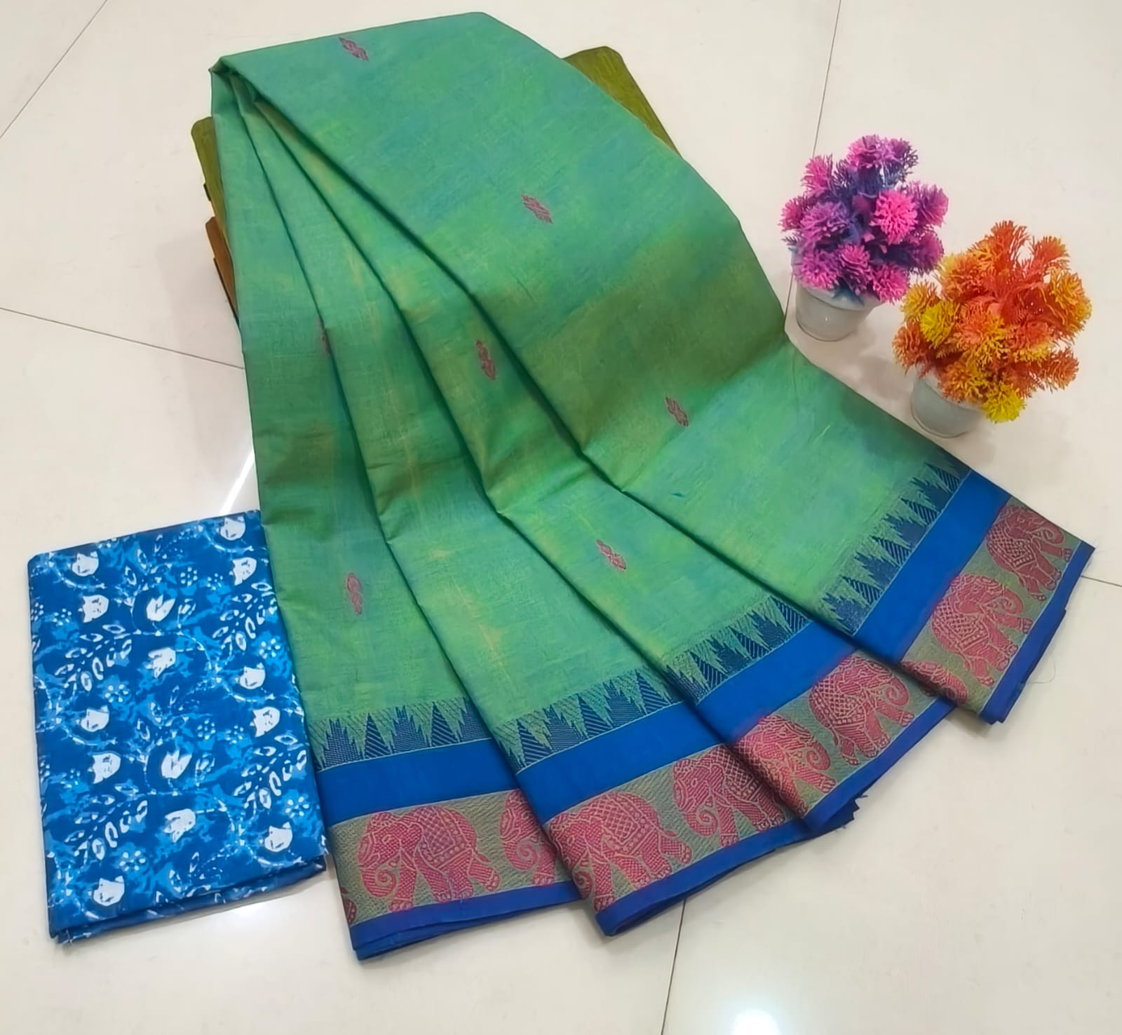 Handmade putta saree
