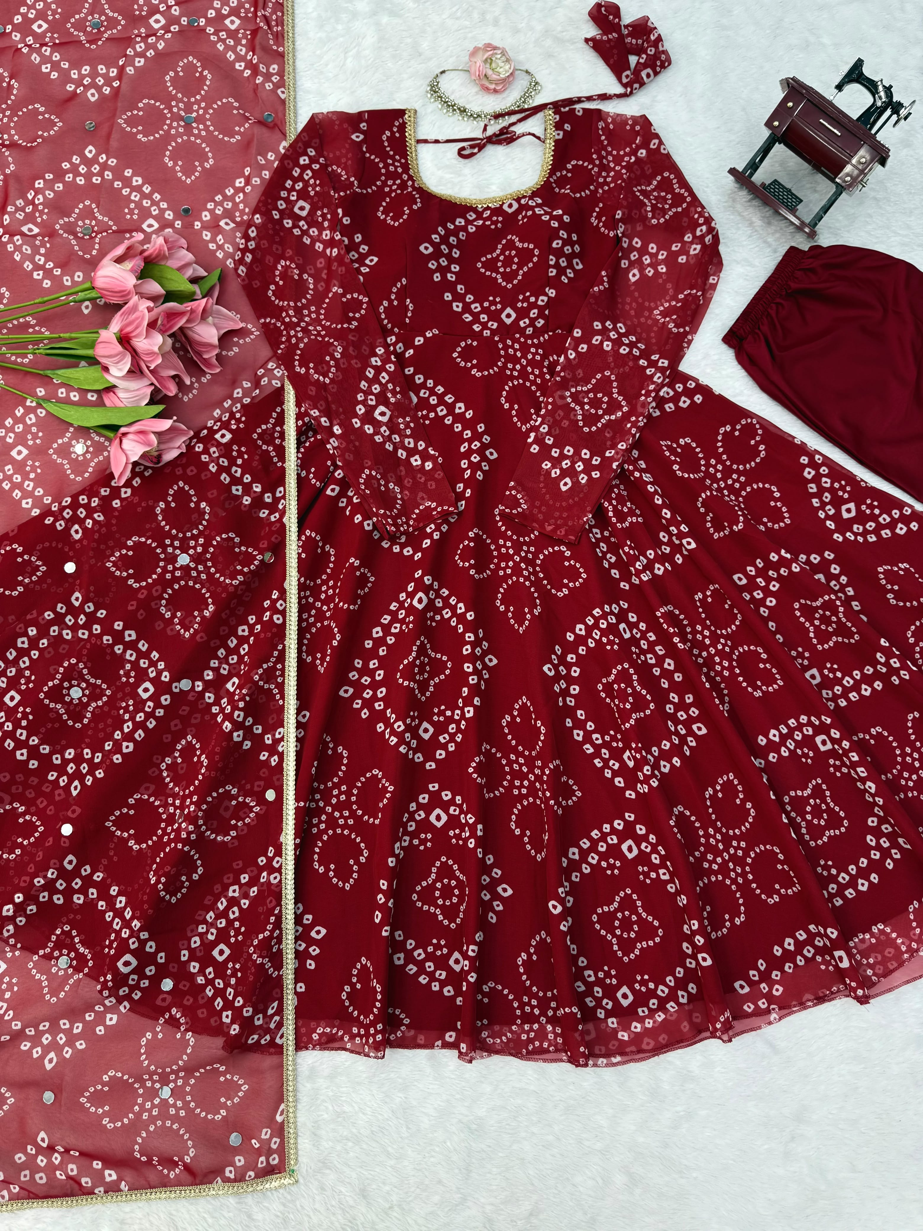 ANARKALI WITH PANT AND DUPATTA SET
