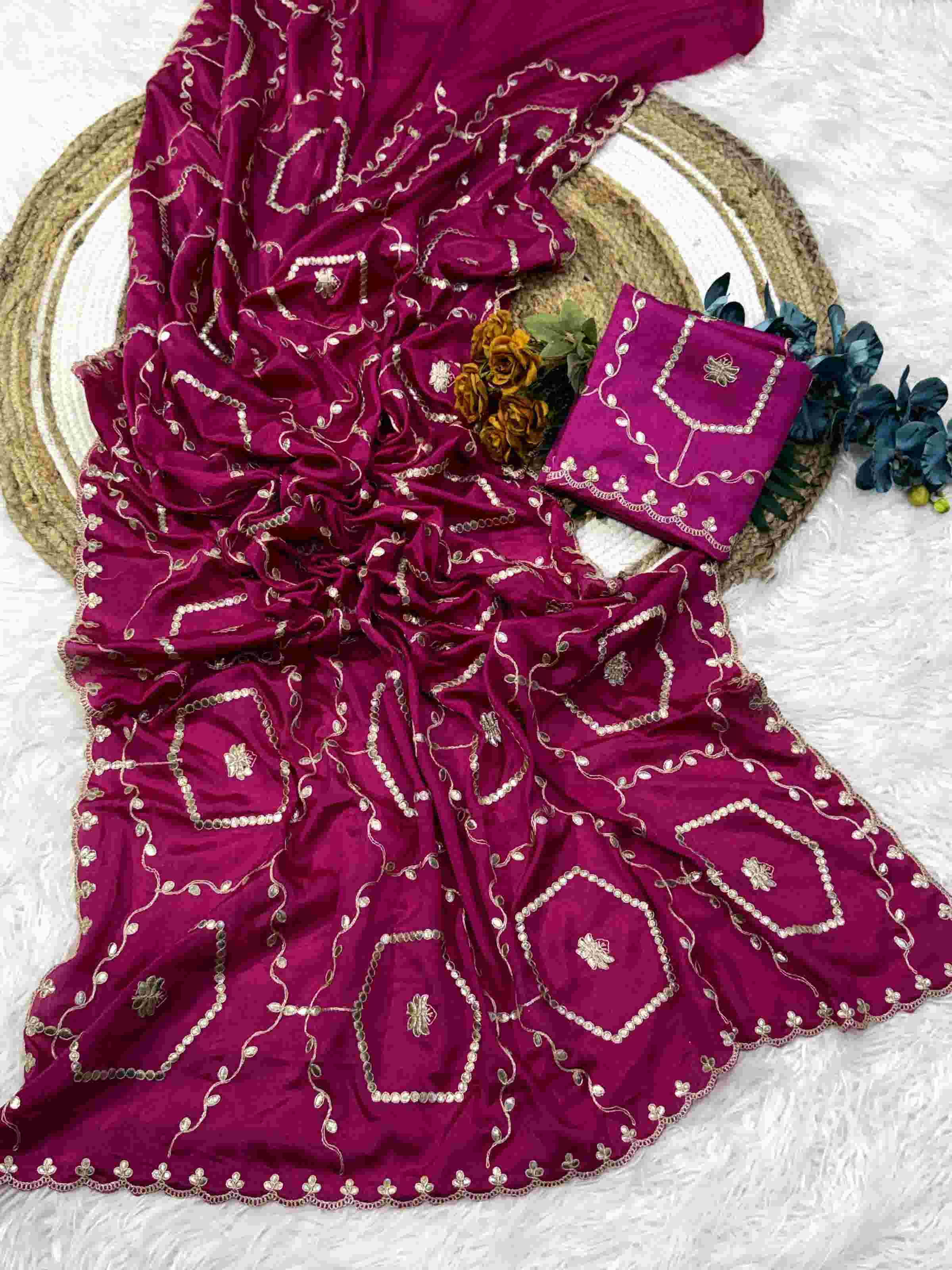 Chinnon silk saree