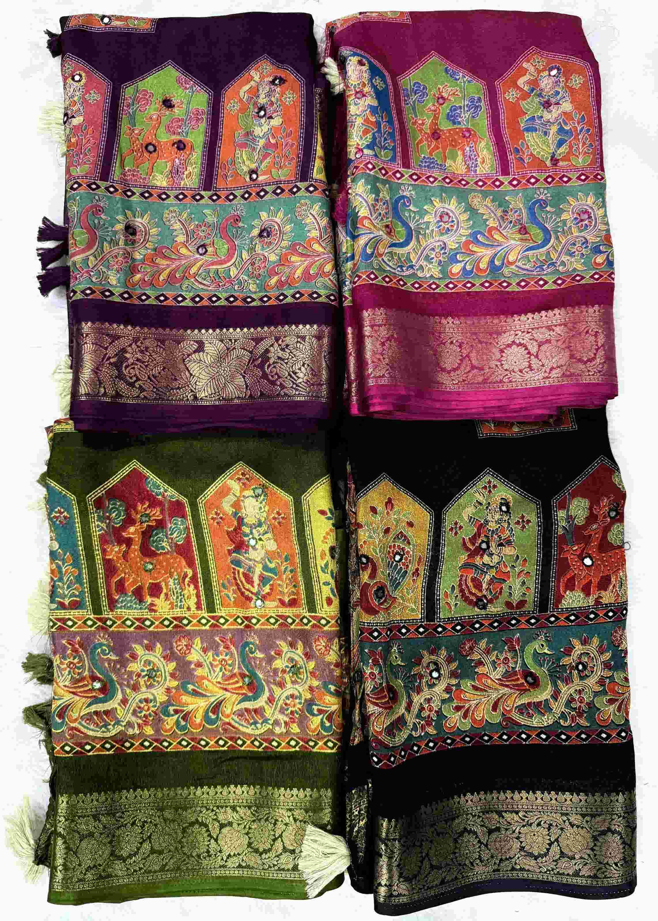 Creap silk saree