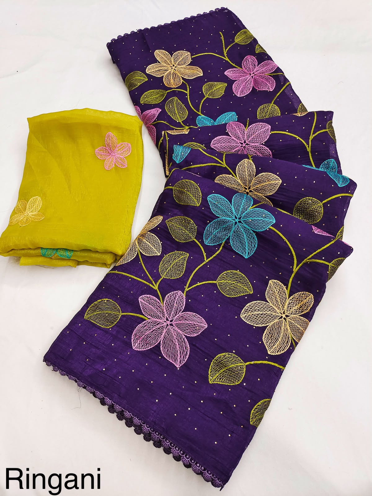Viscos crunchy silk saree