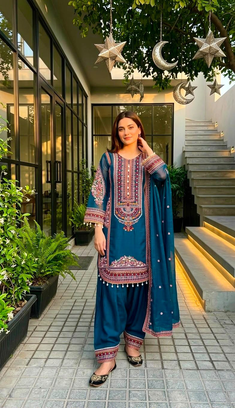 Plazoo and dupatta set