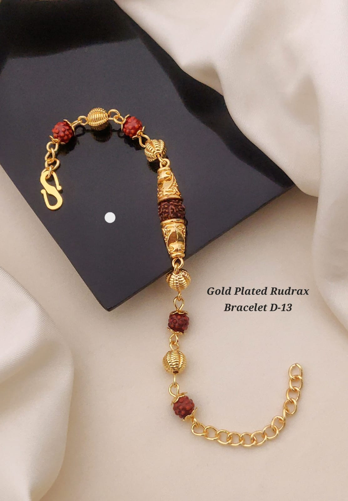 Gold plated Rudraksha Bead Bracelet