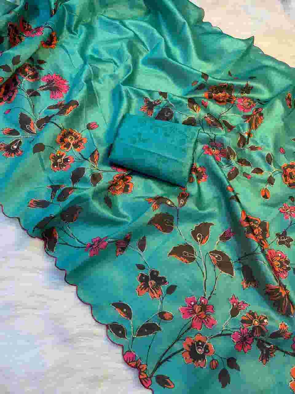 Flower print design saree