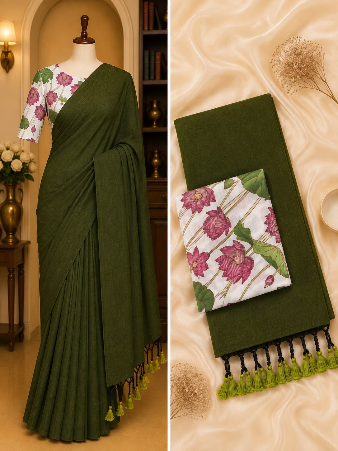 Khadi cotton saree