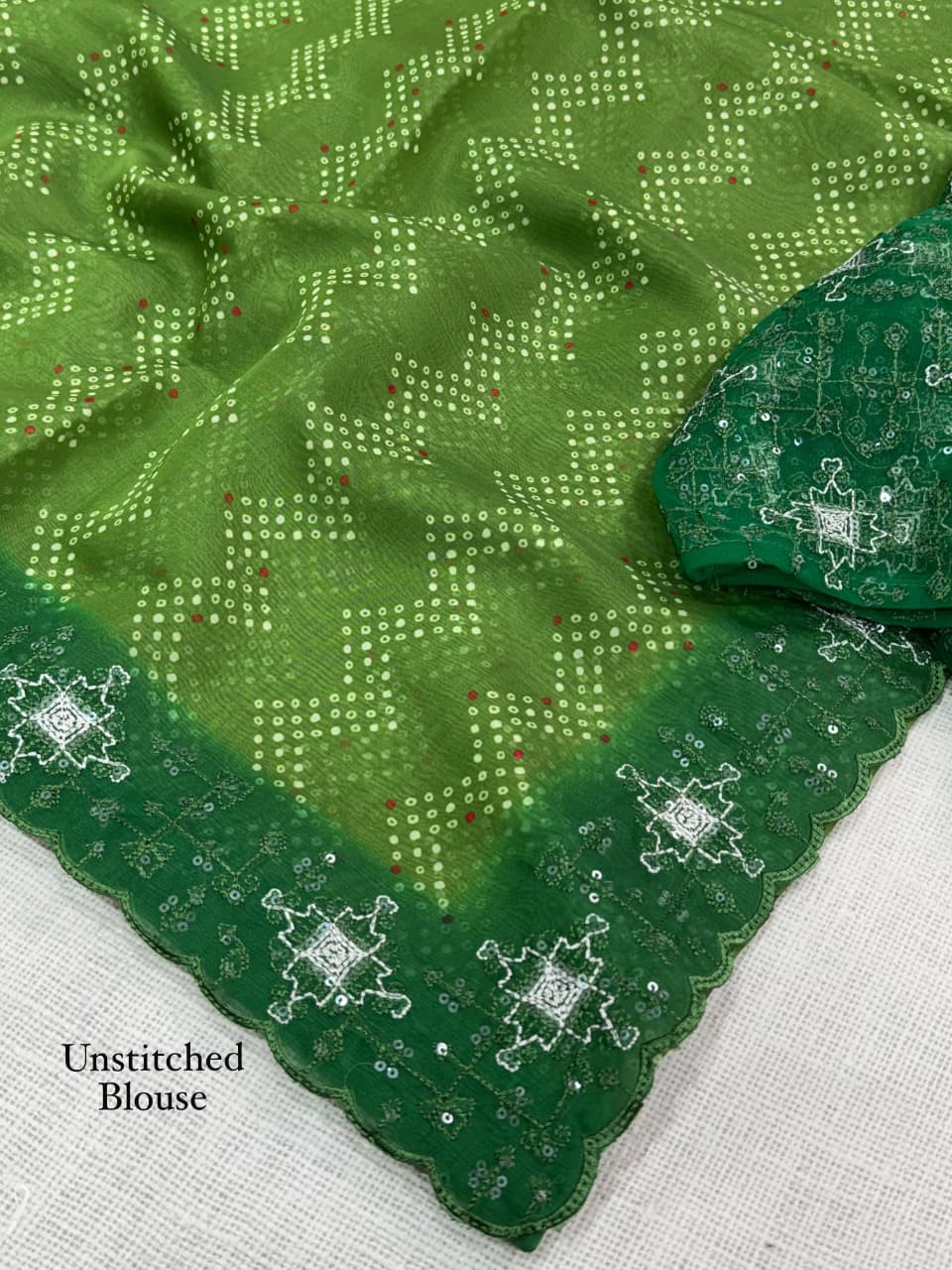 Nakhrali Organza Bandhej Saree