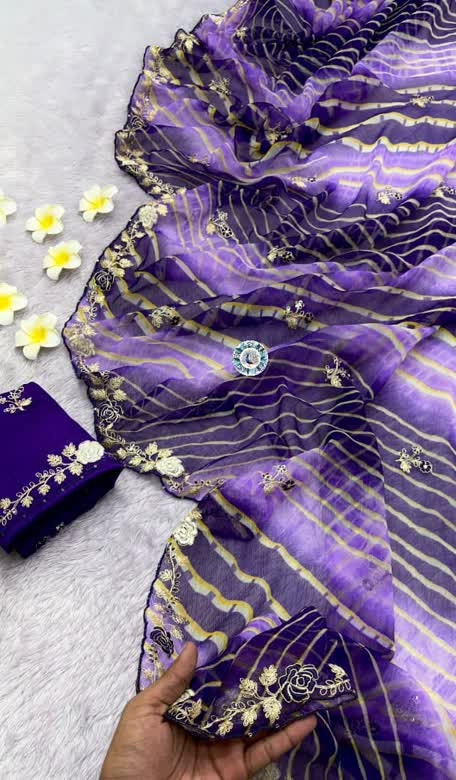 SOFT CHIFFON LIGHT WEIGHT DESIGNER LAHARIYA PRINTED SAREE