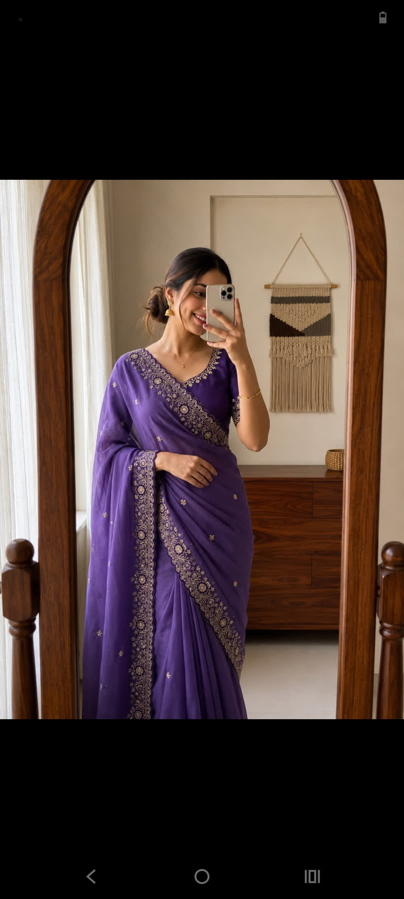 STAR GEORGETTE MULTI EMBROIDERY WORK SAREE