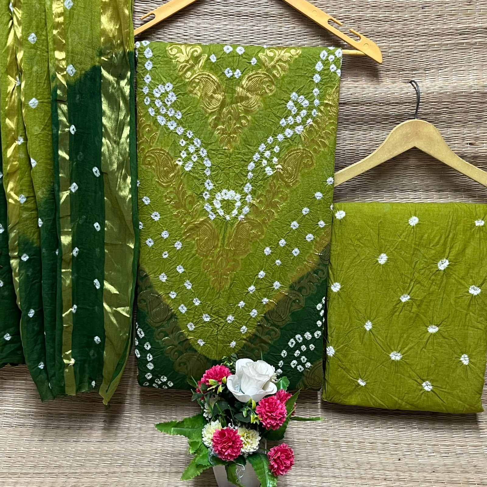 Bandhani Cotton kurti set