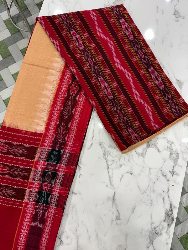 Pure cotton Sambalpuri unstitched suit