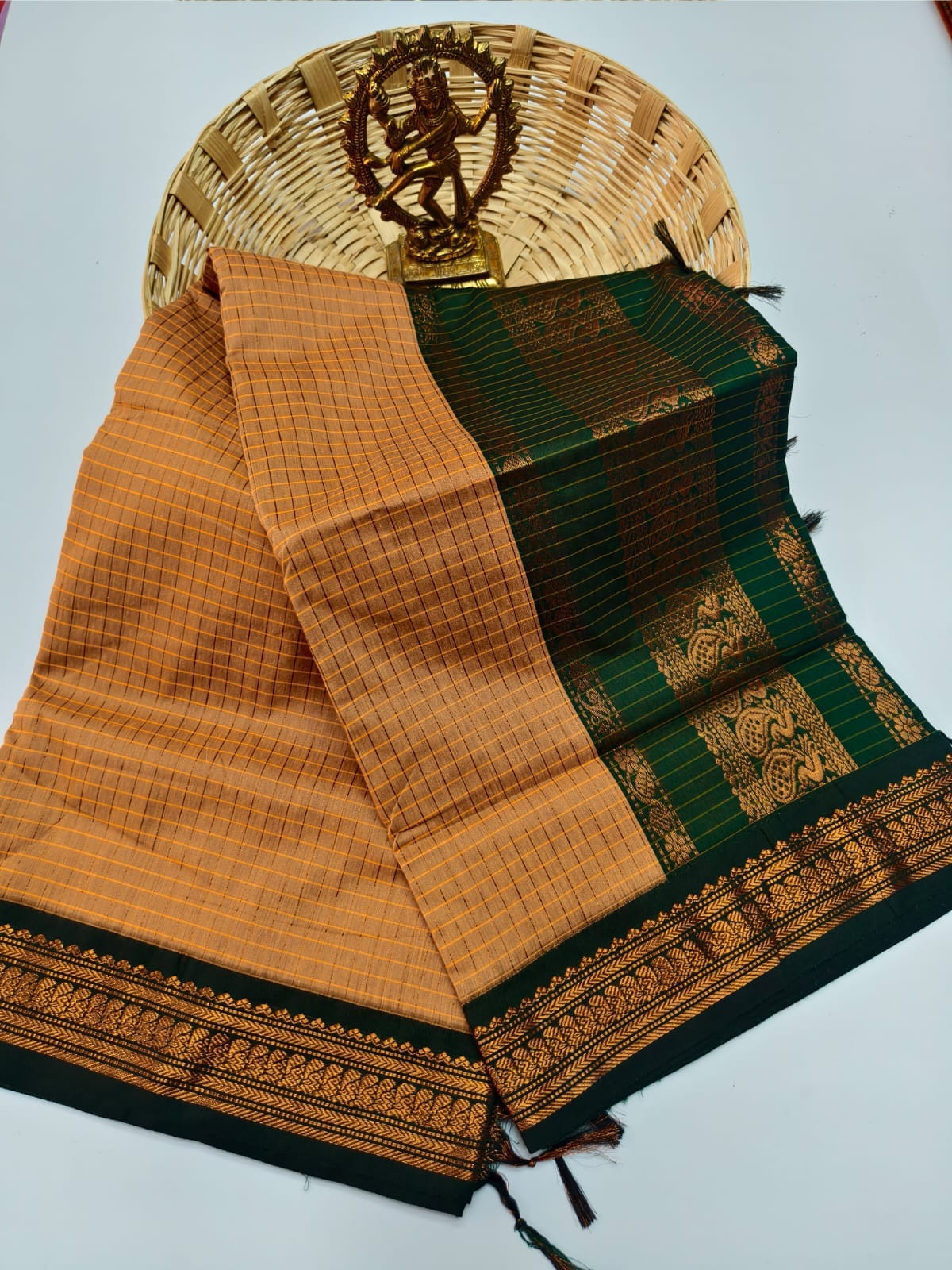 Kalyani cotton checked saree