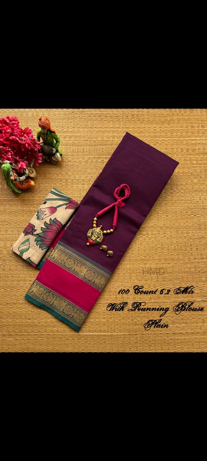 Count plain saree with Butta collection