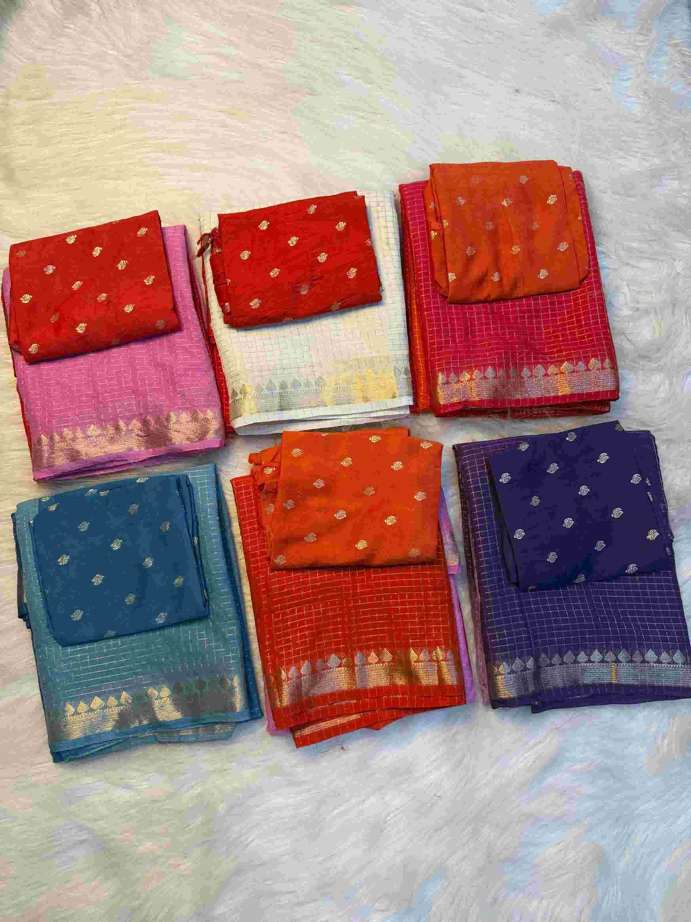 Chex Design saree