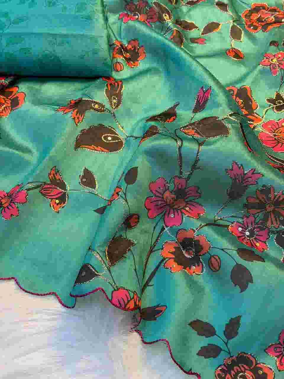 Flower print design saree