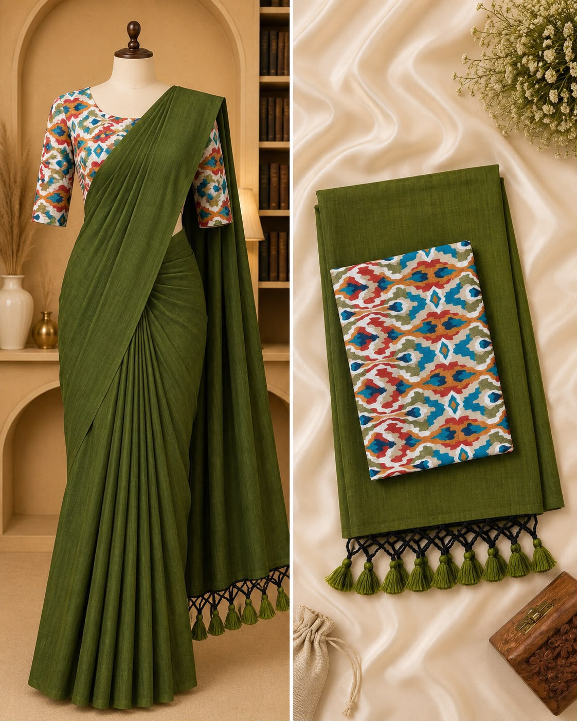Handloom khadi cotton sarees
