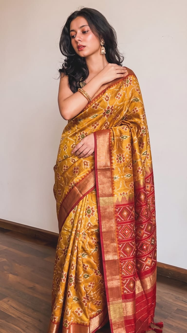 Pure silk fabric traditional saree