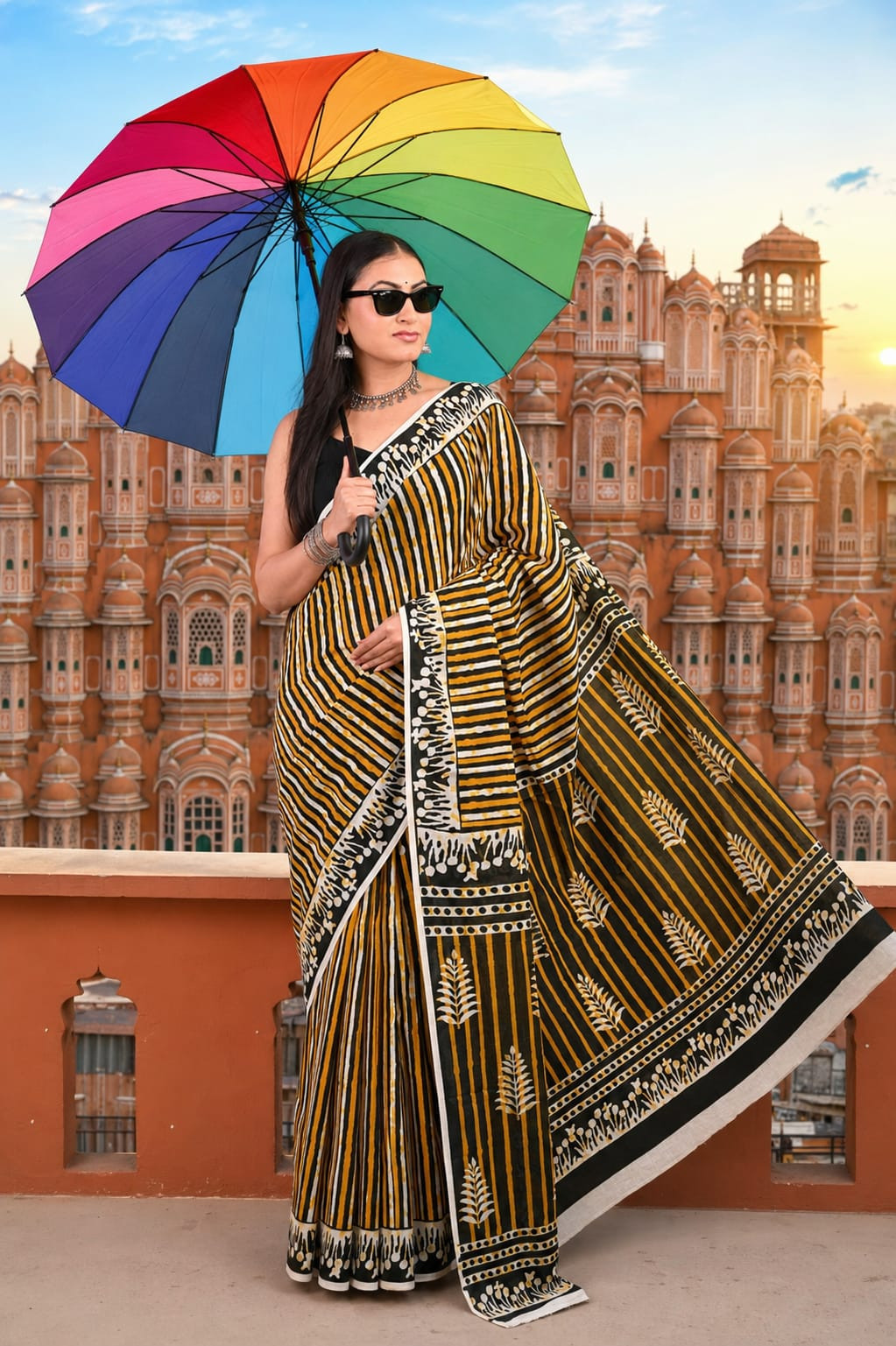 PRINTED MULMUL COTTON  SAREE