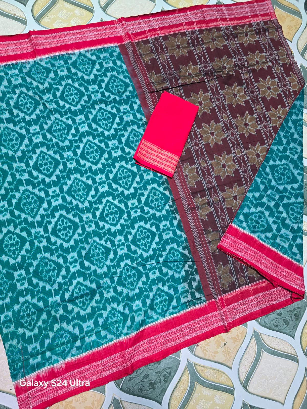 Sambalpuri cotton saree with blouse