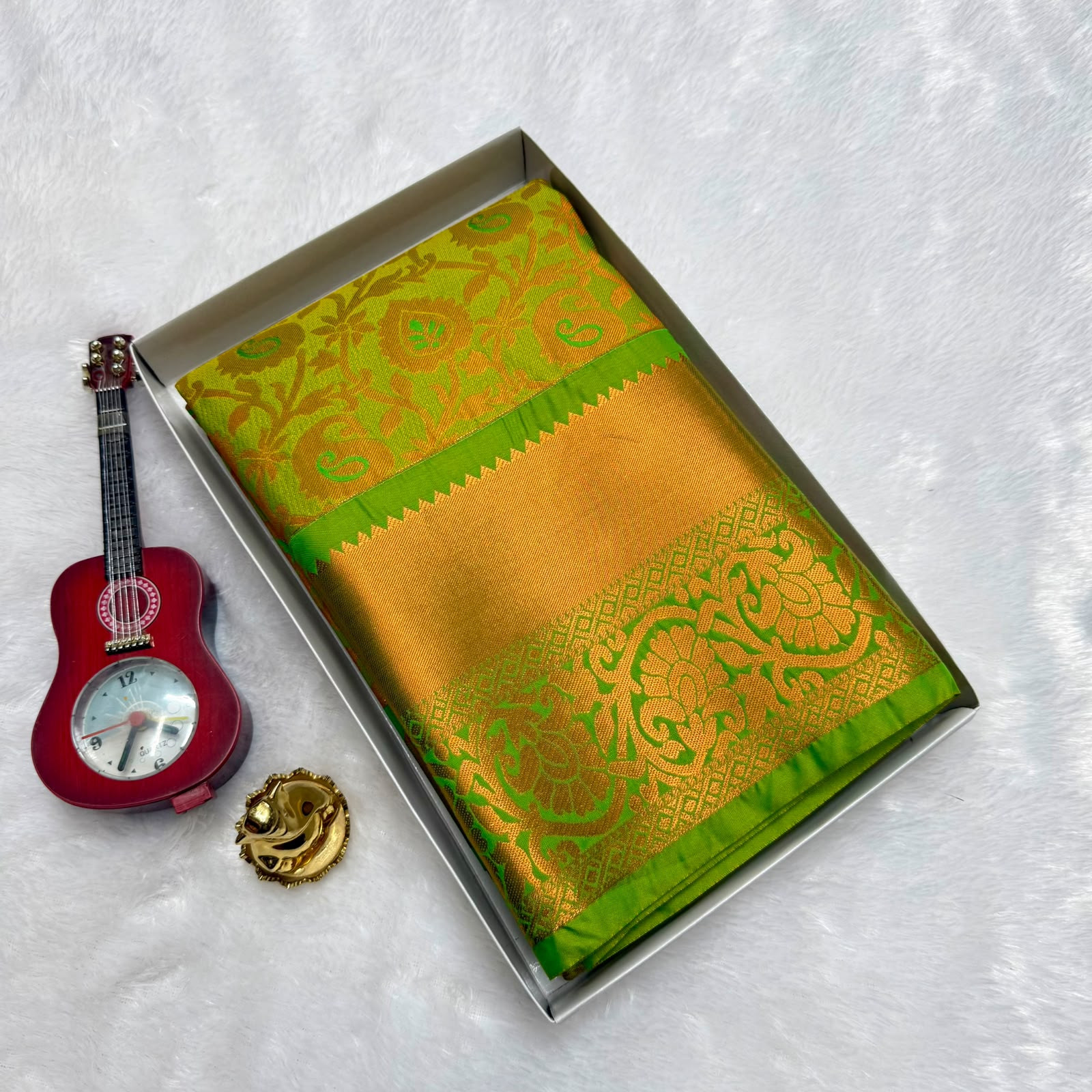 Copper and zari Sarees