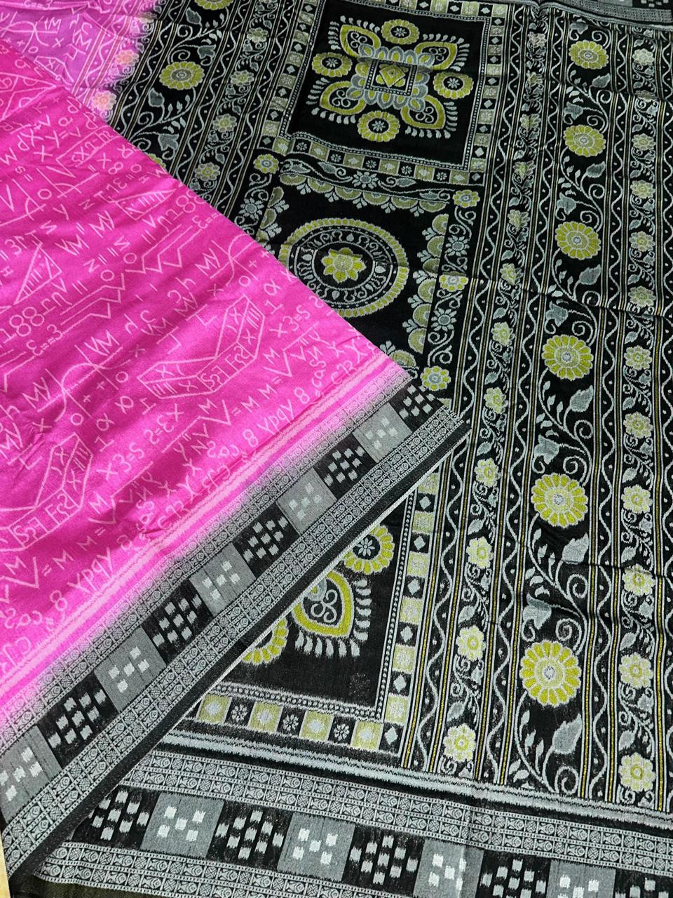 Soft silk saree with contrast blouse piece