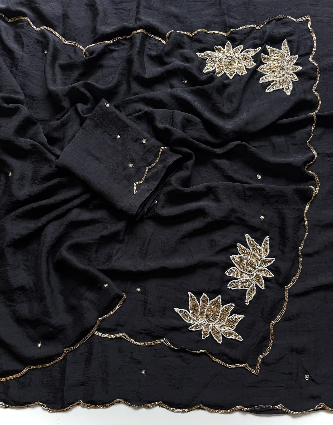 Rangoli crush hand work saree
