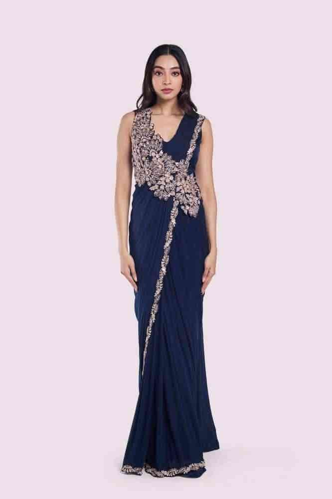 Embroidery coding work saree