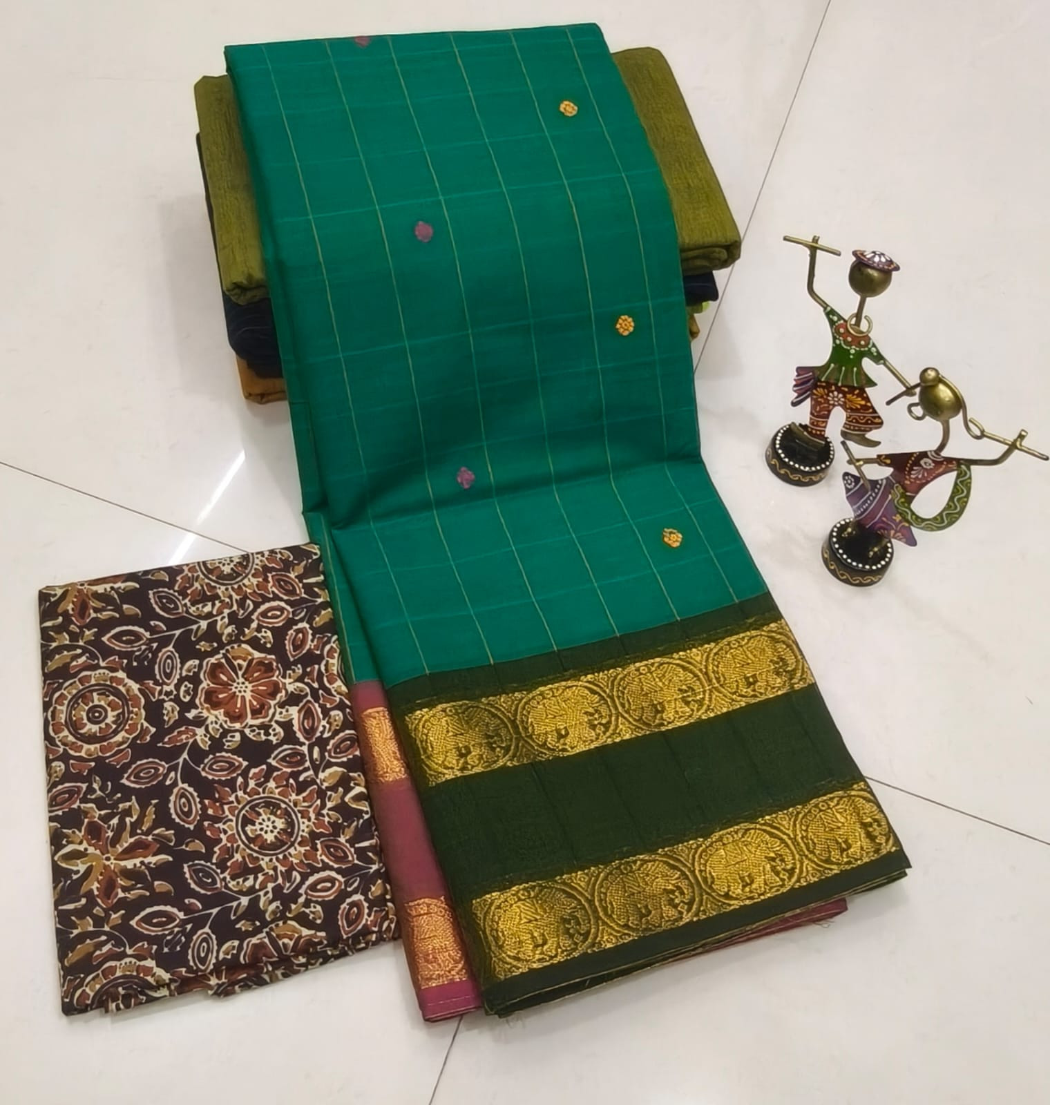 Checked putta saree