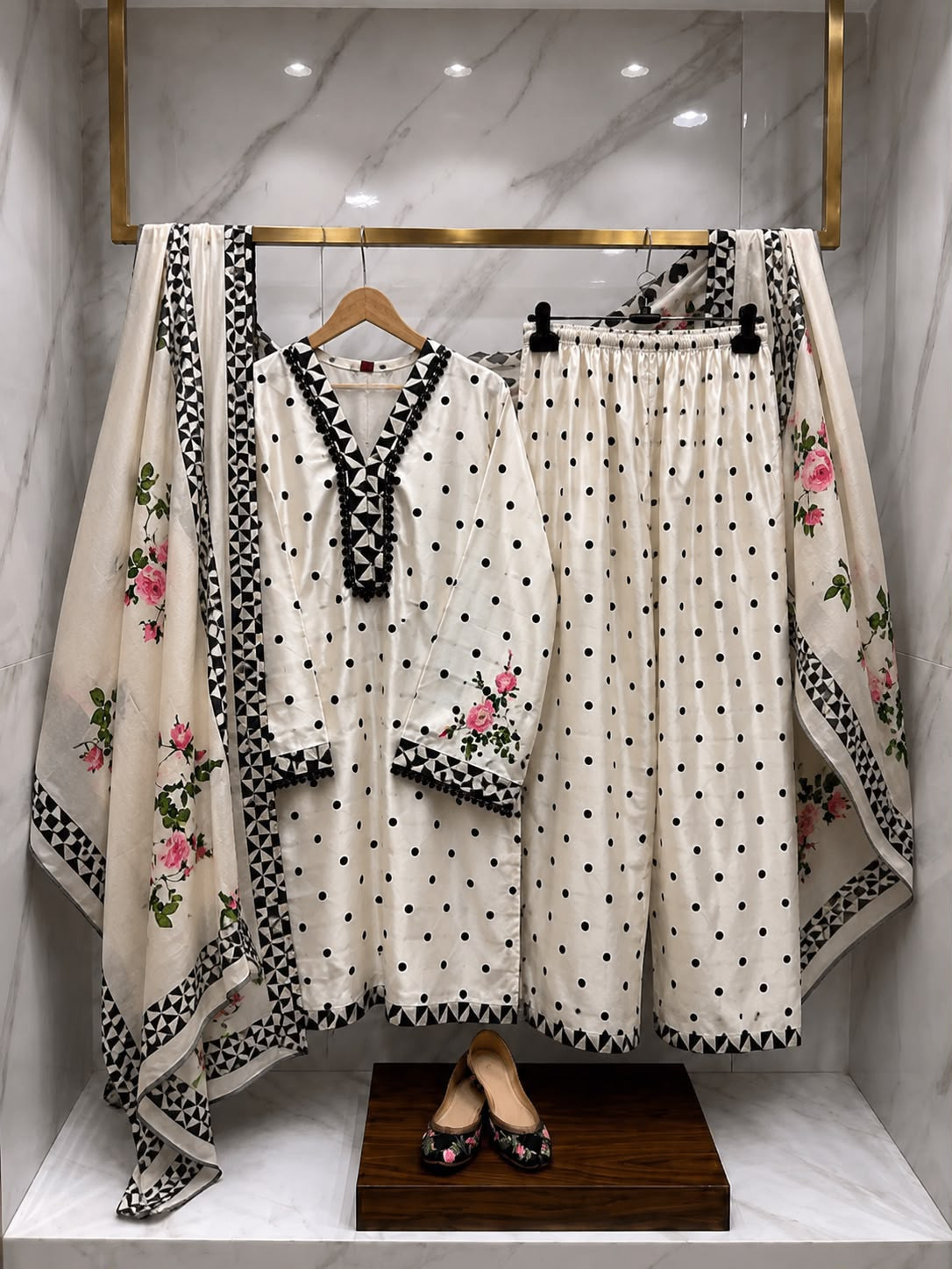 FARSHI TOP WITH PLAZZO AND DUPATTA