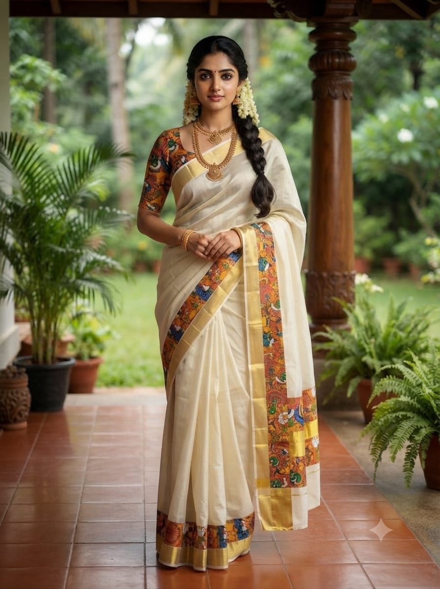 Tissue onam saree