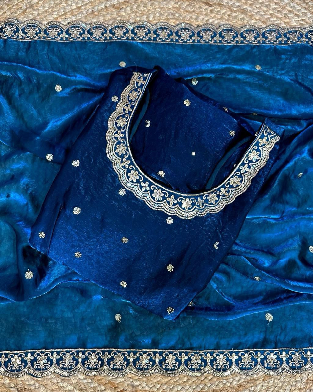 Rich sequence  embroidery Gown Dupatta