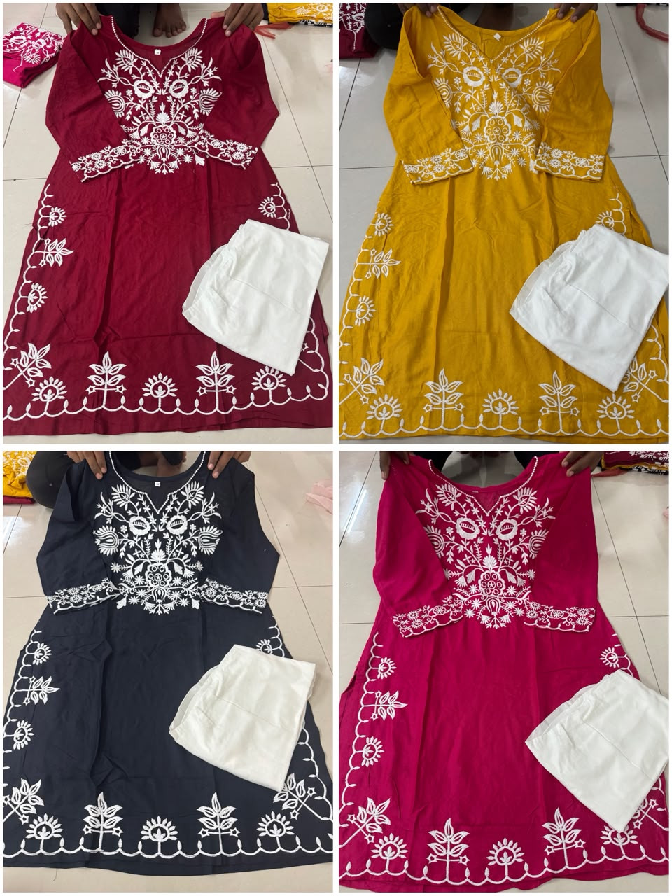 WOMEN ETHNIC MOTIFS EMBROIDERED KURTA WITH TROUSER SET