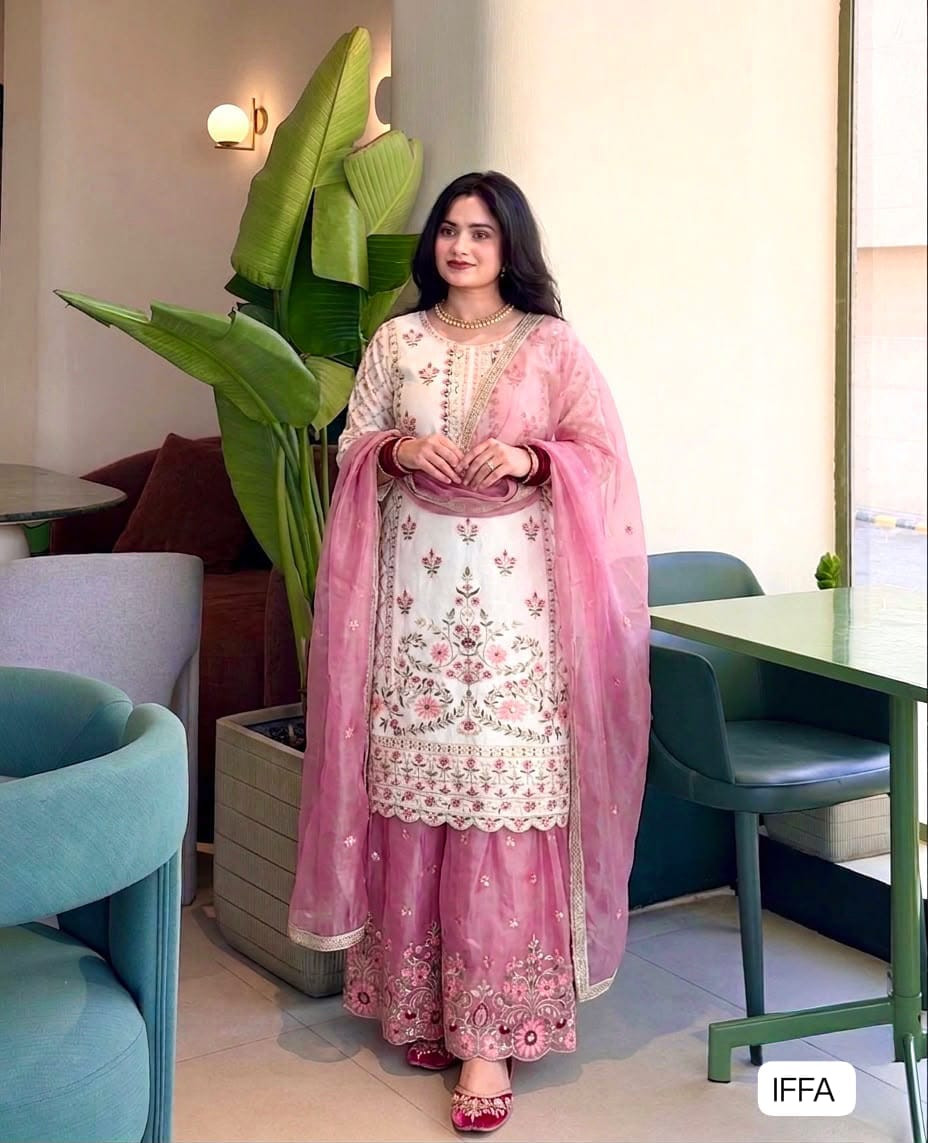 READYMADE TOP, PLAZZO AND DUPATTA SET