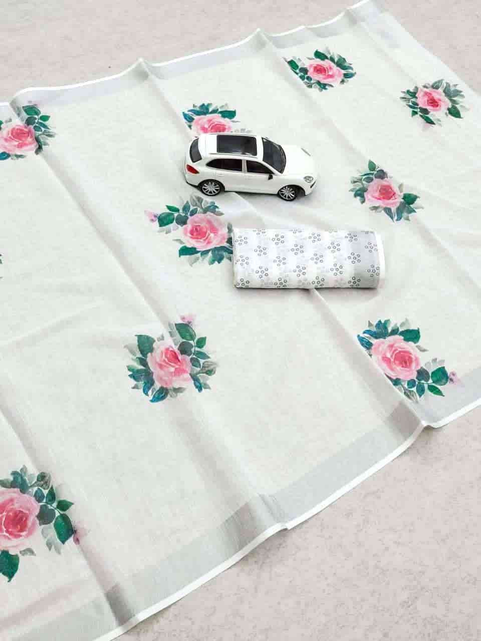 Digital print patta saree
