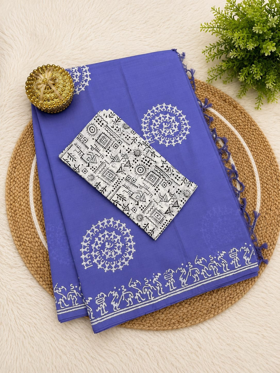 South cotton mix printed saree