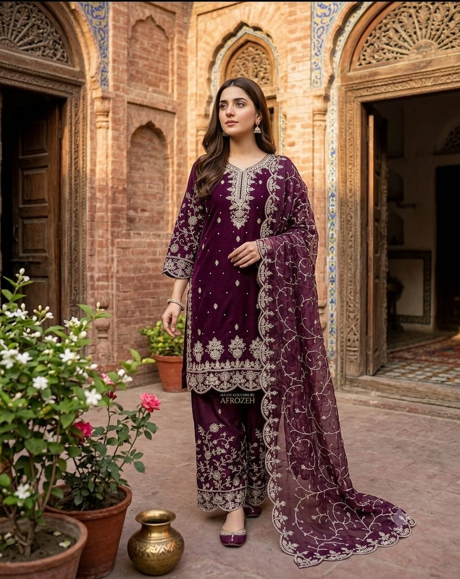 Silk Top Plazzo and Dupatta