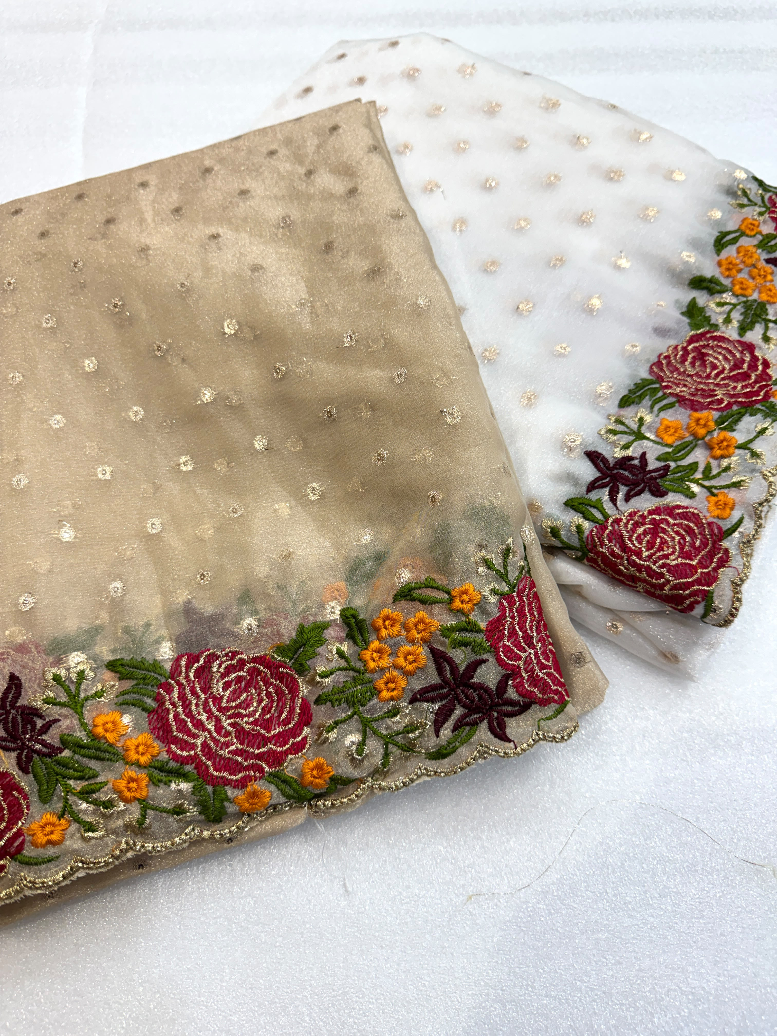 Tissue butti silk saree
