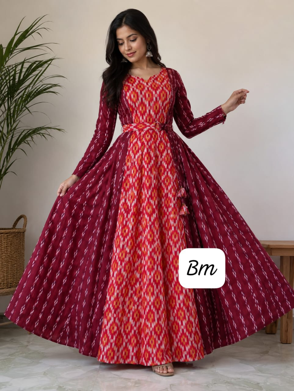 Printed Anarakali  maxi dress
